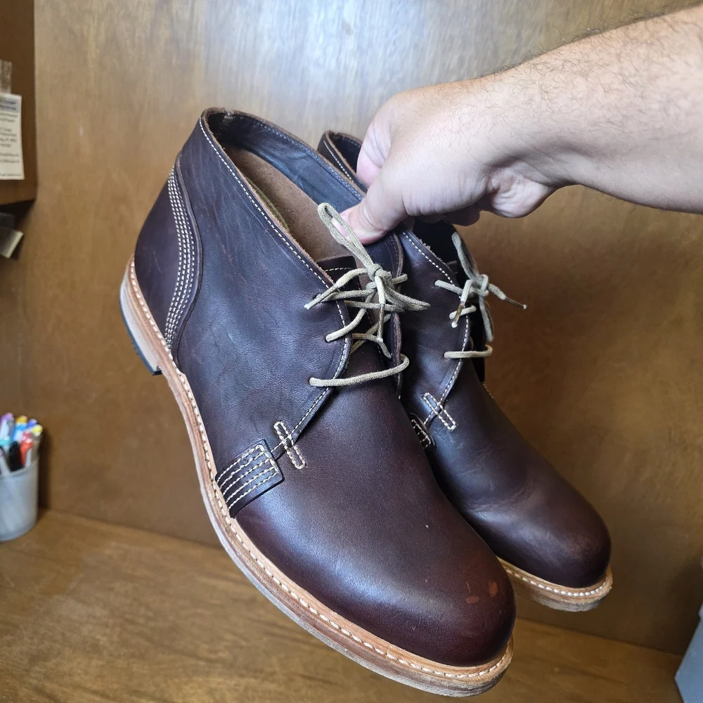 RARE TIMBERLAND BOOT COMPANY HORWEEN LEATHER MADE IN USA CHUKKA BOOTS - LIMITED